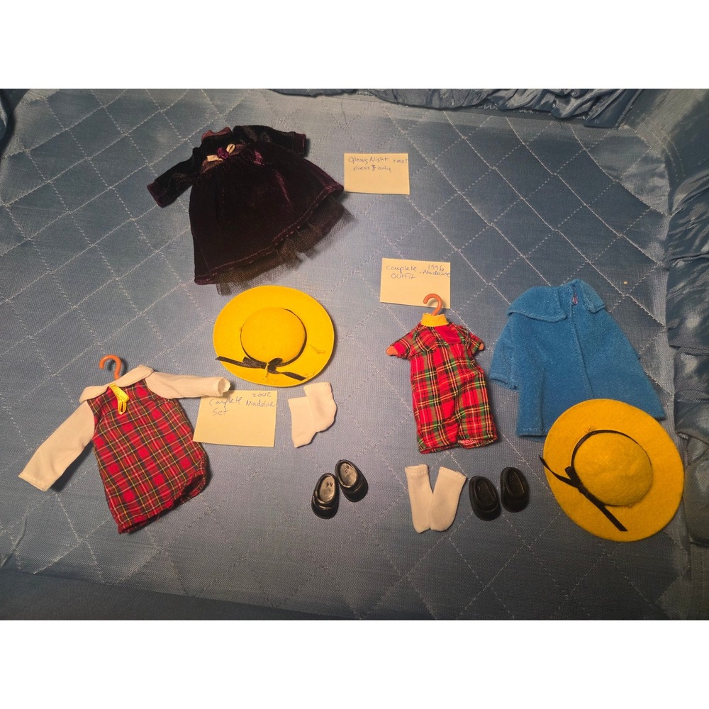 Vintage Madeline Doll Clothes Lot of 3 Outfits Opening Night Velvet Dress